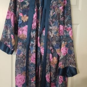 Vintage Green Floral Victoria's Secret Robe